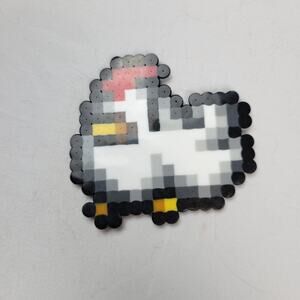 Harvest Moon Chicken Animal Perler Bead Pixel Art